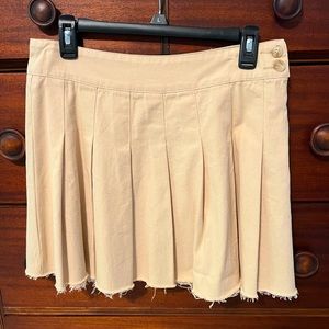 Khaki skirt from Idem Ditto (LA boutique) pleated frayed